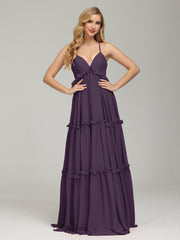 Amanda V-neck Empire Waist Prom Dress