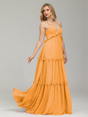 Amanda V-neck Empire Waist Prom Dress