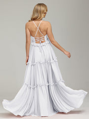 Amanda V-neck Empire Waist Prom Dress