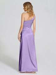One Shoulder Soft Satin Prom Dresses