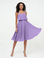 Shoulder Straps Round Skirt Short Chiffon Dresses Tahiti