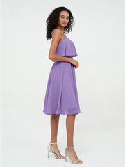Shoulder Straps Round Skirt Short Chiffon Dresses Tahiti