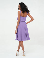 Shoulder Straps Round Skirt Short Chiffon Dresses Tahiti