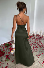 Wholesale Memoriesea Women's Sexy One Shoulder High Split Cocktail Wedding Party Maxi Dress prom dresses shops