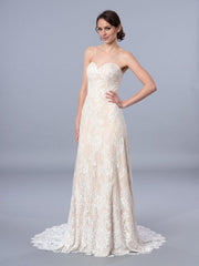 Boho Wedding Dress Lace Wedding Dress Strapless Bohemian Wedding Dress Lace Wedding Dresses