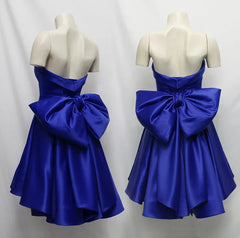 Bow Ball Satin Short Homecoming Dress