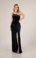 Weitese Prom Shop Dresses Sexy Stunning Bridesmaid Dress Asymmetrical Design In Sumptuous Velvet Formal Women's Dresses