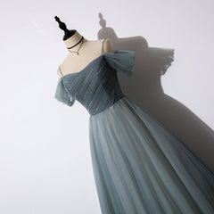 Elegant tulle long A line prom dress, evening dress B286