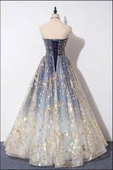 Unique tulle lace long prom dress tulle formal dress B96