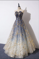 Unique tulle lace long prom dress tulle formal dress B96