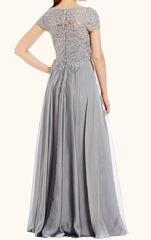 Sleeves Lace Chiffon Formal Mother of the Brides Dress