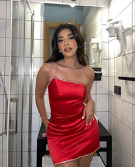 Red Sexy Party Dress Homecoming Dress SH711