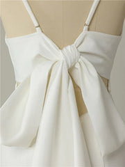 Spaghetti Straps Backless V Neck Mermaid Wedding Dresses