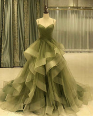 Ball Gown Organza Ruffles Quinceanera Dresses Spaghetti Straps