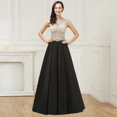 Aimishang Evening Dresses Beading Bodice Floor Length Prom Dresses