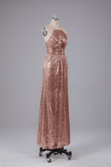Mooie pailletten halter zandloper bruidsmeisje jurk