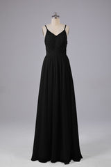 Mooie spaghetti -riemen Backless Long Bridesmeisje jurken