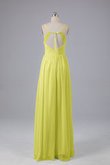 Mooie spaghetti -riemen Backless Long Bridesmeisje jurken