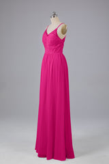 Mooie spaghetti -riemen Backless Long Bridesmeisje jurken