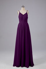 Mooie spaghetti -riemen Backless Long Bridesmeisje jurken