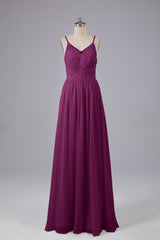 Mooie spaghetti -riemen Backless Long Bridesmeisje jurken