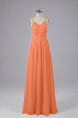Mooie spaghetti -riemen Backless Long Bridesmeisje jurken