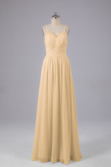 Mooie spaghetti -riemen Backless Long Bridesmeisje jurken