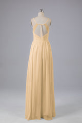 Mooie spaghetti -riemen Backless Long Bridesmeisje jurken