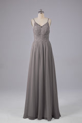 Mooie spaghetti -riemen Backless Long Bridesmeisje jurken