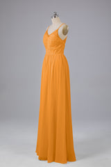 Mooie spaghetti -riemen Backless Long Bridesmeisje jurken