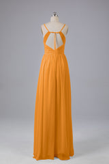 Mooie spaghetti -riemen Backless Long Bridesmeisje jurken