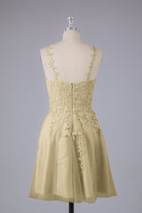 Beautiful Spaghetti Straps V Neck Bridesmaid Dresses