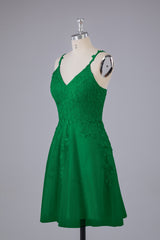 Beautiful Spaghetti Straps V Neck Bridesmaid Dresses