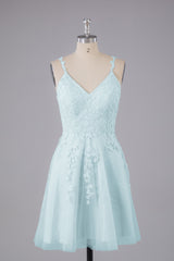 Beautiful Spaghetti Straps V Neck Bridesmaid Dresses