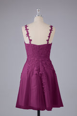 Beautiful Spaghetti Straps V Neck Bridesmaid Dresses
