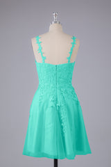 Beautiful Spaghetti Straps V Neck Bridesmaid Dresses