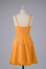 Beautiful Spaghetti Straps V Neck Bridesmaid Dresses
