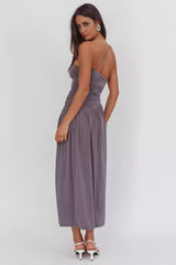 Beautiful lining, adjustable shoulder strap, leg slit, back with zipper Prom Dresses