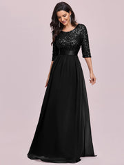 Women's Elegant Sequin Maxi Evening Dress