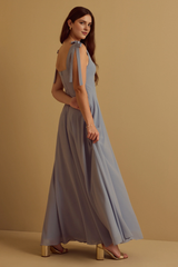 Weitese Formal Wear Dresses Sleeveless Lace Up Floor Length Bridesmaid Dress stores with prom dresses