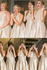 Simple Long Bridesmaid Dress Plus Size Dresses with Halter