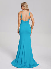 Spaghetti Straps Spandex Prom Dresses