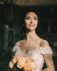 Butterfly Wedding Dresses Ball Gown Off The Shoulder