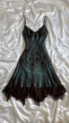 Modest Sheath Spaghetti Straps Chiffon Prom Dresses Evening Dress With Beads HZ1024
