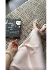 Pretty A Line Spaghetti Straps Silk Satin Pink Prom Dresses Sexy Evening Dress HZ1024