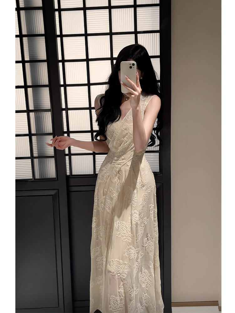 Classy A Line V Neckline Ankle Length Lace Prom Dresses Evening Dress HZ1024