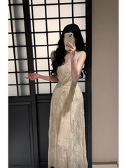 Classy A Line V Neckline Ankle Length Lace Prom Dresses Evening Dress HZ1024