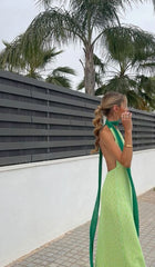 Modest A Line V Neckline Straps Green Long Prom Dresses Evening Dress HZ1024