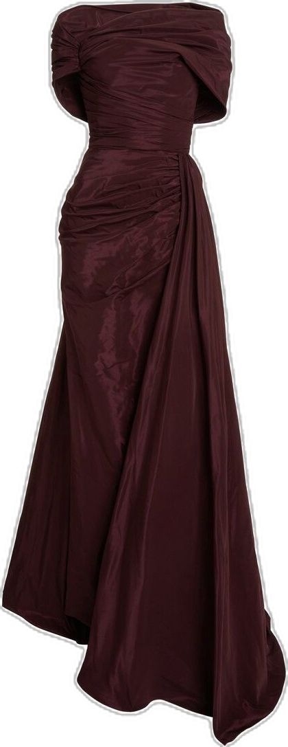 Elegant Mermaid Off The Shoulder Short Sleeves Burgundy Fold Prom Dresses Long Evening Dress HZ1024