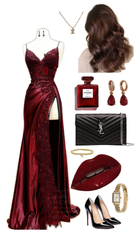 Pretty Sheath Straps Sleeveless Burgundy Long Slit Slit Prom Dresses Evening Dress With Lace HZ1024
